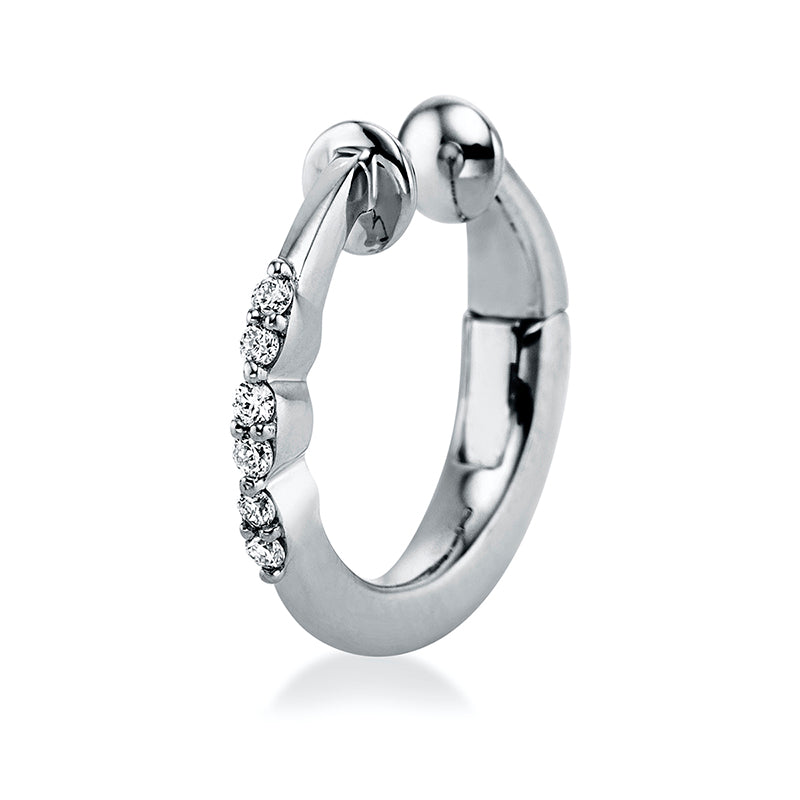 Ohrschmuck    aus 750/-18 Karat Weißgold mit 6 Diamanten 0