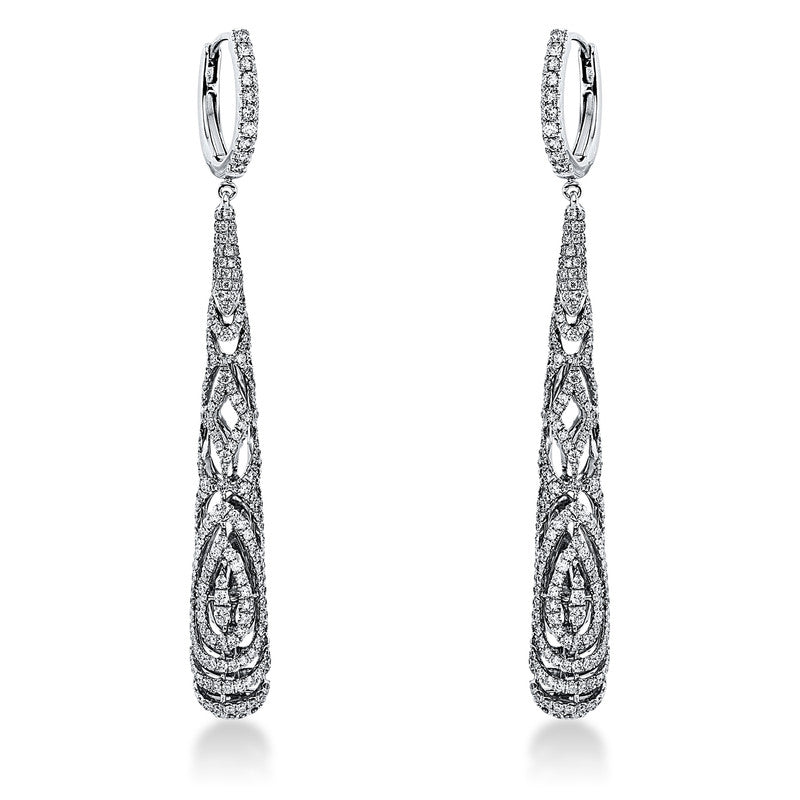 Ohrschmuck    aus 750/-18 Karat Weißgold mit 678 Diamanten 3