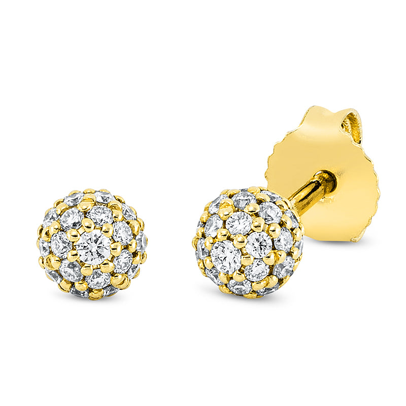 Ohrstecker    aus 750/-18 Karat Gelbgold mit 56 Diamanten 0