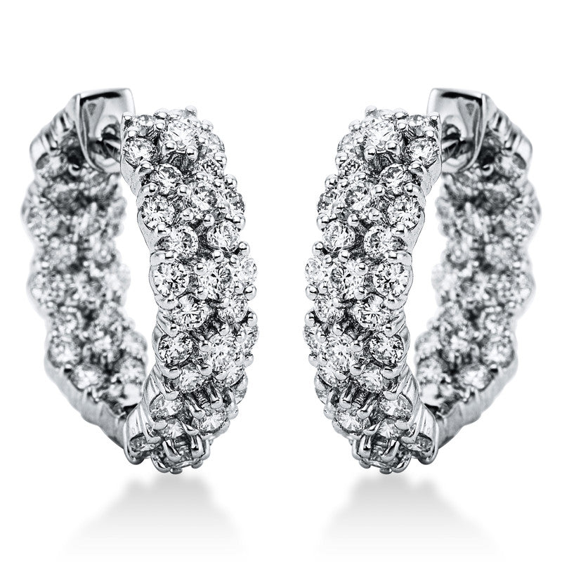 Creolen    aus 750/-18 Karat Weißgold mit 104 Diamanten 3