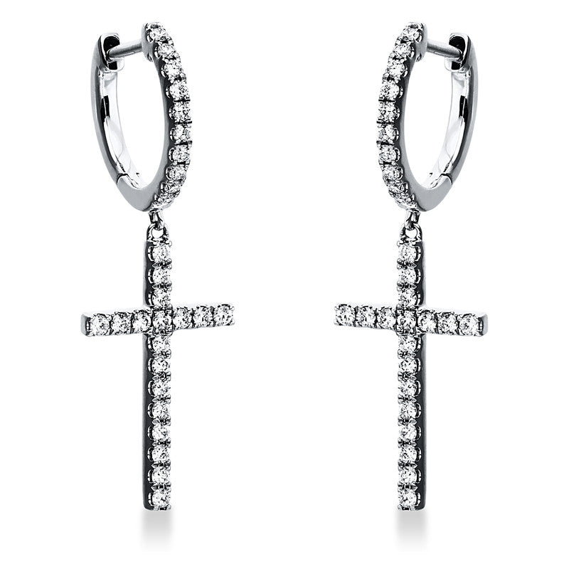 Ohrschmuck    aus 750/-18 Karat Weißgold mit 56 Diamanten 0