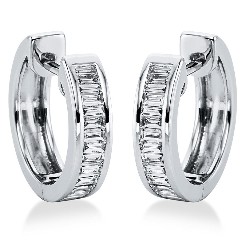 Creolen    aus 750/-18 Karat Weißgold mit 29 Diamanten 0