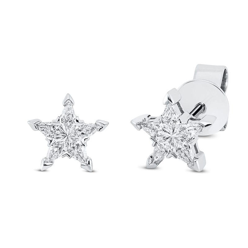 Ohrstecker    aus 750/-18 Karat Weißgold mit 10 Diamanten 0