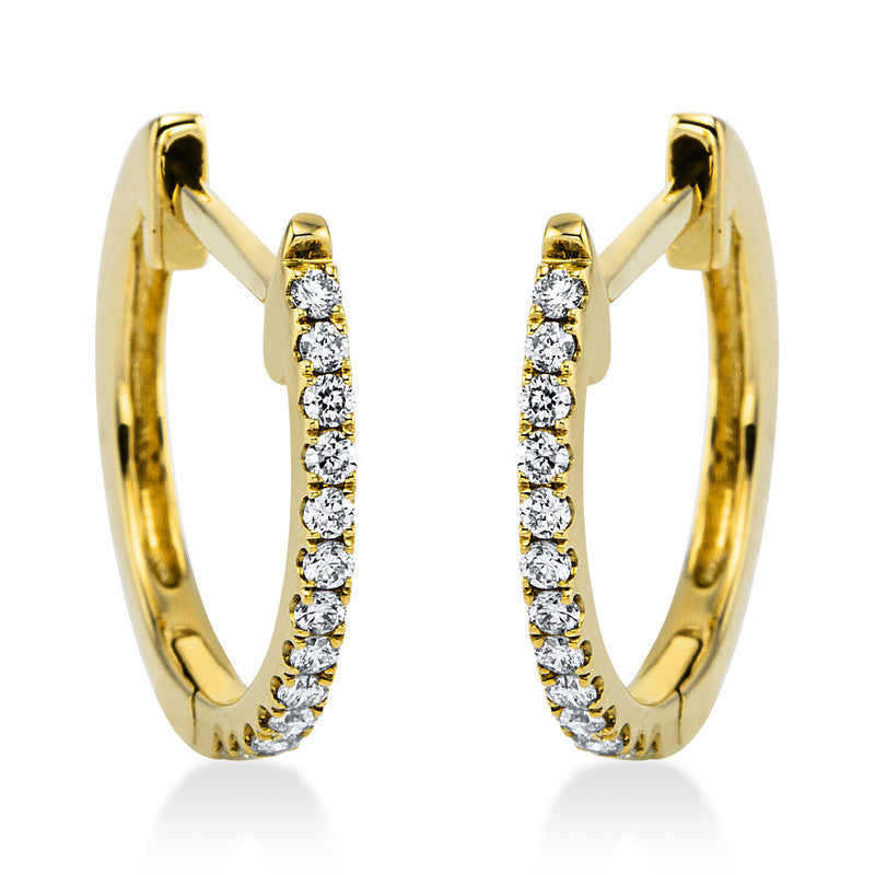 Creolen    aus 750/-18 Karat Gelbgold mit 26 Diamanten 0