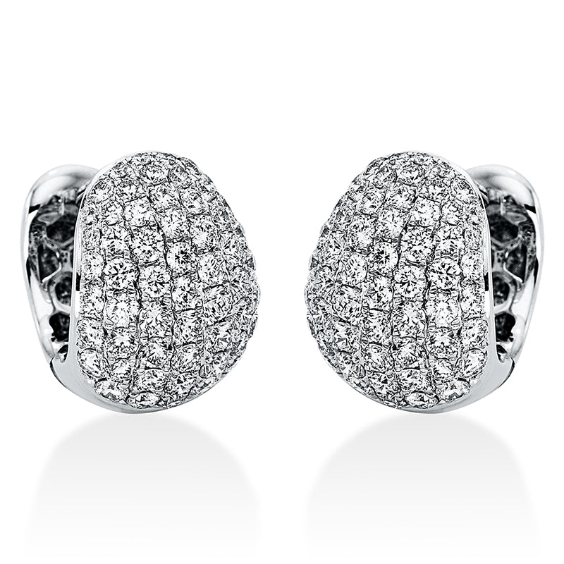 Creolen    aus 750/-18 Karat Weißgold mit 112 Diamanten 1