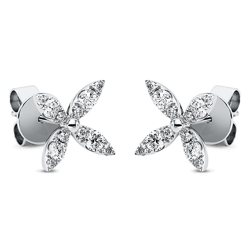 Ohrstecker    aus 750/-18 Karat Weißgold mit 24 Diamanten 0