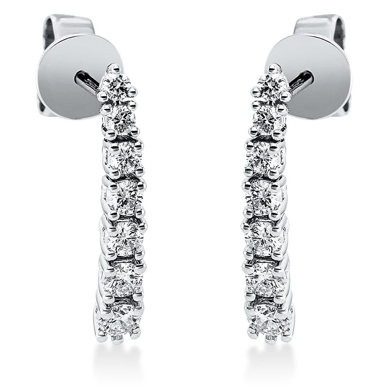 Ohrschmuck    aus 750/-18 Karat Weißgold mit 14 Diamanten 0