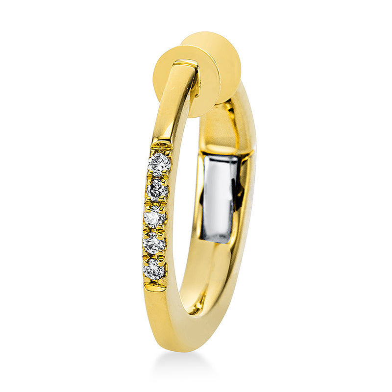 Ohrschmuck    aus 750/-18 Karat Gelbgold mit 5 Diamanten 0