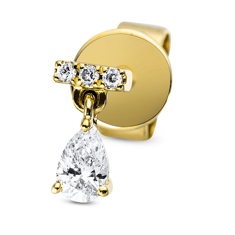 Ohrstecker    aus 750/-18 Karat Gelbgold mit 4 Diamanten 0