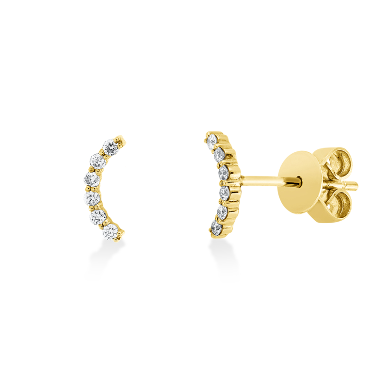 Ohrstecker    aus 750/-18 Karat Gelbgold mit 6 Diamanten 0