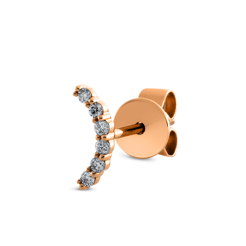 Ohrstecker    aus 750/-18 Karat Rotgold mit 6 Diamanten 0