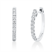 Creolen    aus 750/-18 Karat Weißgold mit 18 Diamanten 0