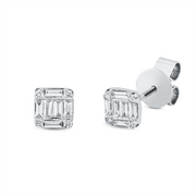 Ohrstecker    aus 750/-18 Karat Weißgold mit 20 Diamanten 0