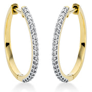 Creolen    aus 750/-18 Karat Gelbgold mit 38 Diamanten 0