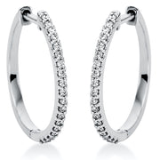 Creolen    aus 750/-18 Karat Weißgold mit 38 Diamanten 0