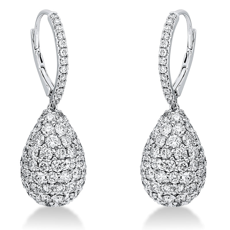 Ohrschmuck    aus 750/-18 Karat Weißgold mit 214 Diamanten 8