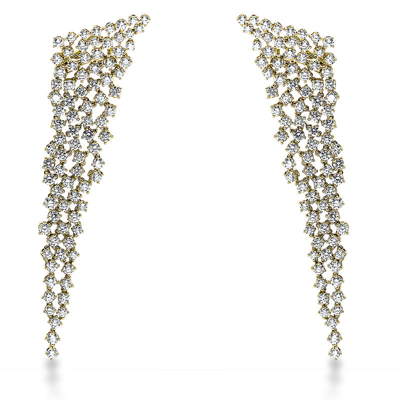 Ohrschmuck    aus 750/-18 Karat Gelbgold mit 172 Diamanten 14