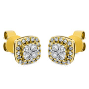Ohrstecker    aus 750/-18 Karat Gelbgold mit 50 Diamanten 0