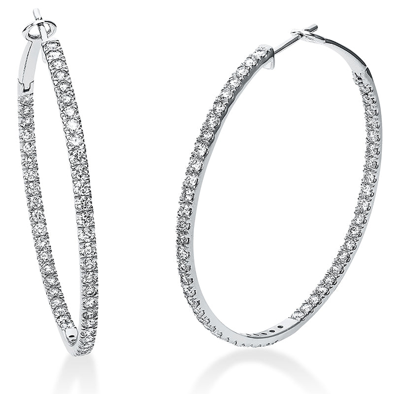 Creolen    aus 750/-18 Karat Weißgold mit 104 Diamanten 3