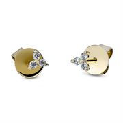 Ohrstecker    aus 750/-18 Karat Gelbgold mit 6 Diamanten 0