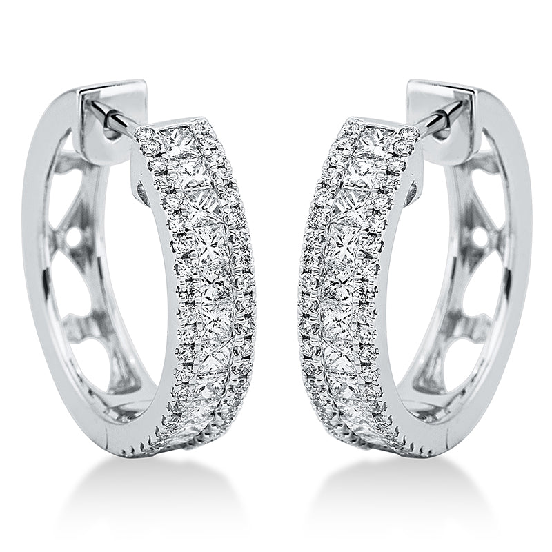 Creolen    aus 750/-18 Karat Weißgold mit 108 Diamanten 1