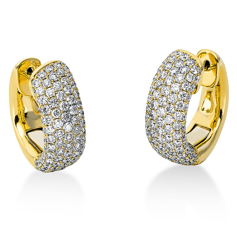 Creolen    aus 750/-18 Karat Gelbgold mit 226 Diamanten 4