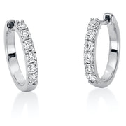 Creolen    aus 750/-18 Karat Weißgold mit 12 Diamanten 0