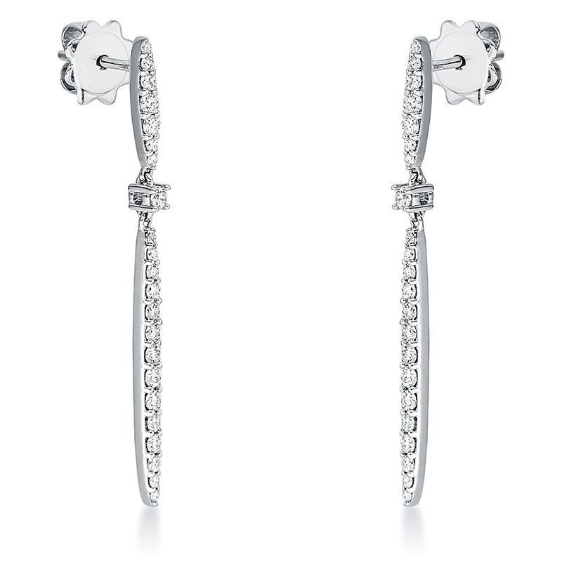 Ohrschmuck    aus 750/-18 Karat Weißgold mit 44 Diamanten 0