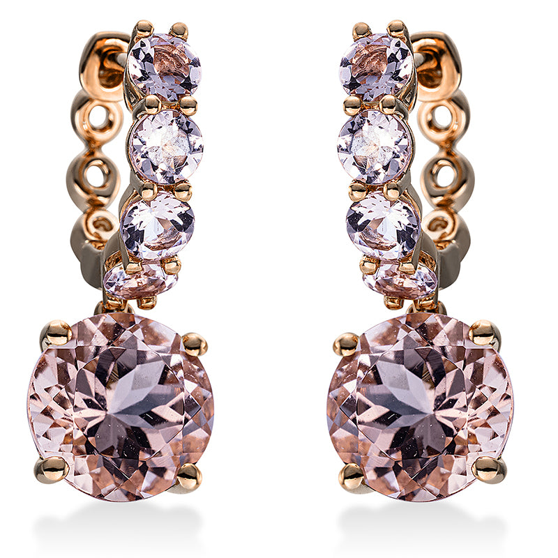 Ohrschmuck mit Morganit  aus 750/-18 Karat Rotgold MPM_SKIP_FIELD 