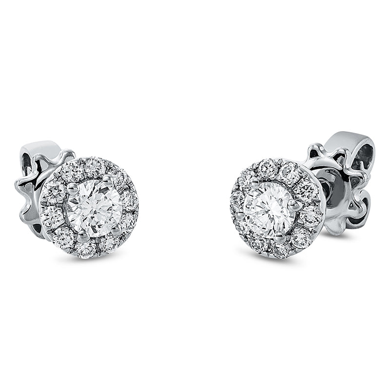 Ohrstecker    aus 750/-18 Karat Weißgold mit 22 Diamanten 0