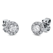 Ohrstecker    aus 750/-18 Karat Weißgold mit 22 Diamanten 0