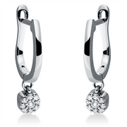 Creolen    aus 750/-18 Karat Weißgold mit 18 Diamanten 0