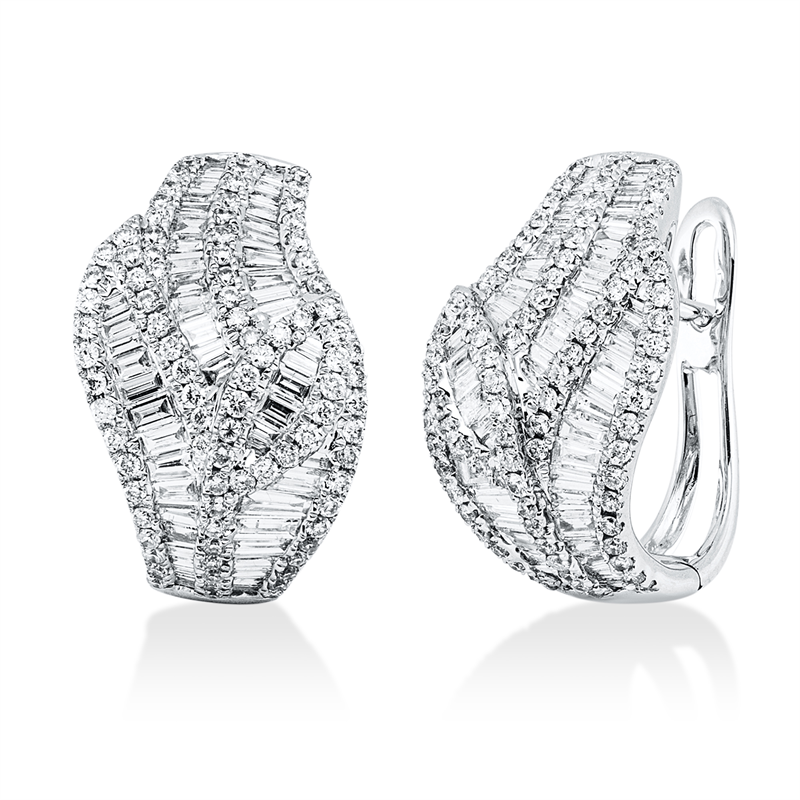 Ohrhänger    aus 750/-18 Karat Weißgold mit 282 Diamanten 2