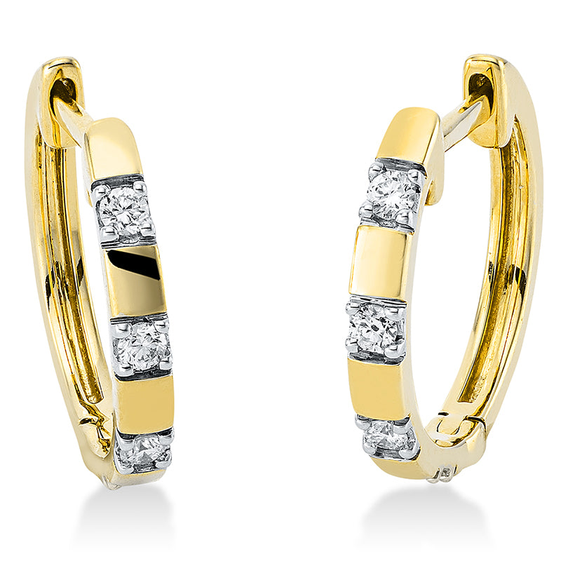 Creolen - Moderner Schmuck aus Gold mit Diamanten, -Symbol - 2O534