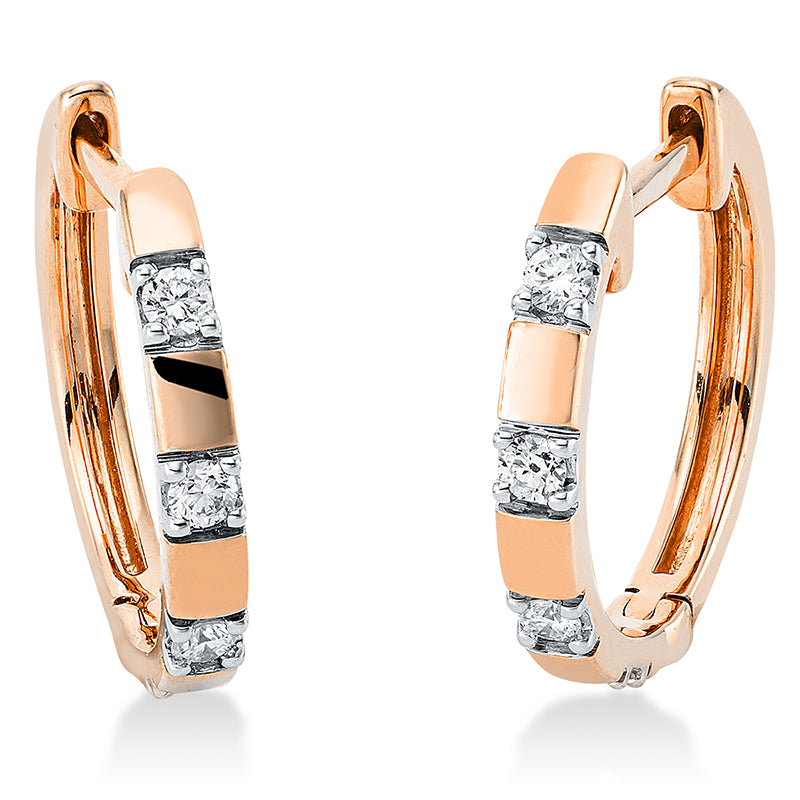 Creolen - Moderner Schmuck aus Gold mit Diamanten, -Symbol - 2O534