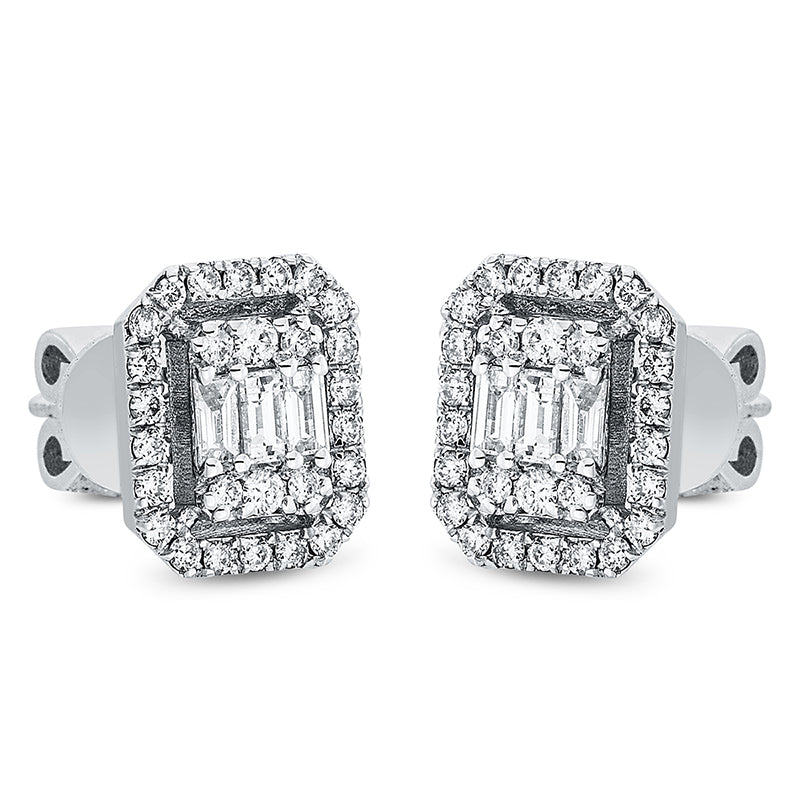Ohrstecker    aus 585/-14 Karat Weißgold mit 62 Diamanten 0