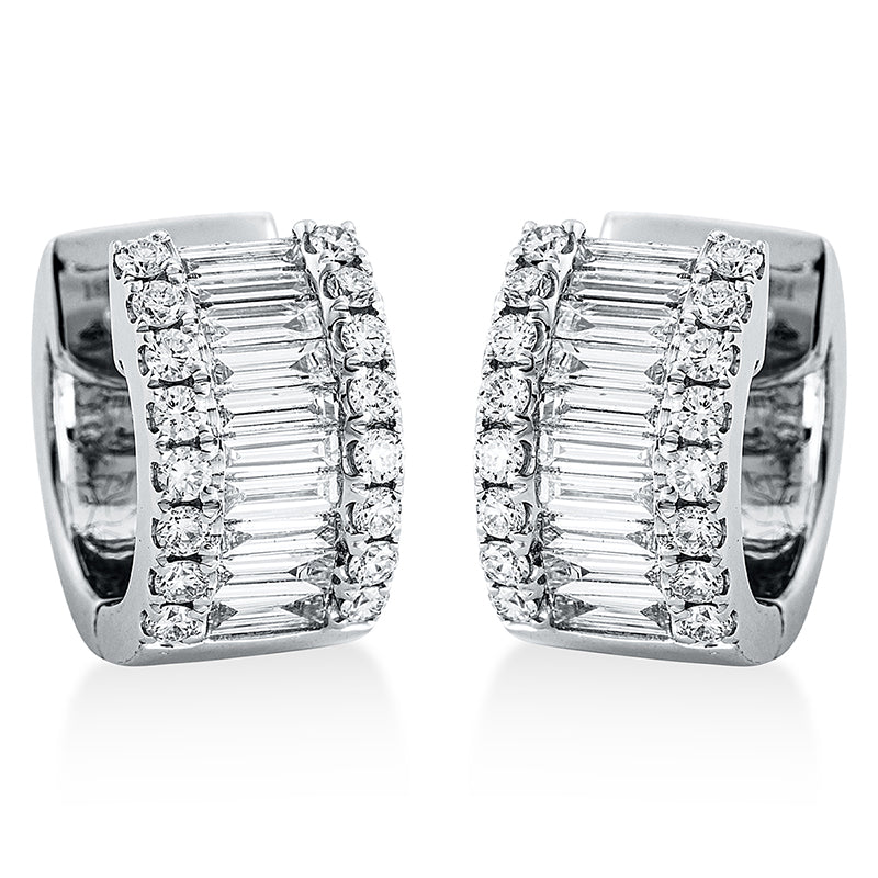 Creolen    aus 750/-18 Karat Weißgold mit 49 Diamanten 1