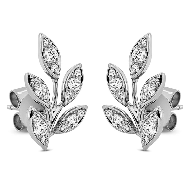 Ohrstecker    aus 750/-18 Karat Weißgold mit 30 Diamanten 0
