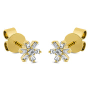 Ohrstecker    aus 750/-18 Karat Gelbgold mit 14 Diamanten 0