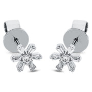 Ohrstecker    aus 750/-18 Karat Weißgold mit 14 Diamanten 0