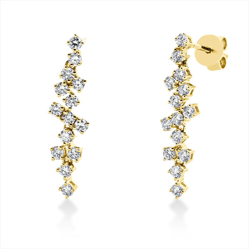 Ohrschmuck - Moderner Schmuck aus Gold mit Diamanten, -Symbol - 2O993