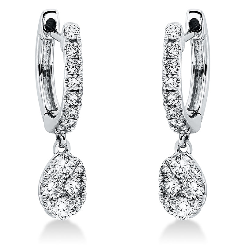 Ohrschmuck    aus 750/-18 Karat Weißgold mit 36 Diamanten 0