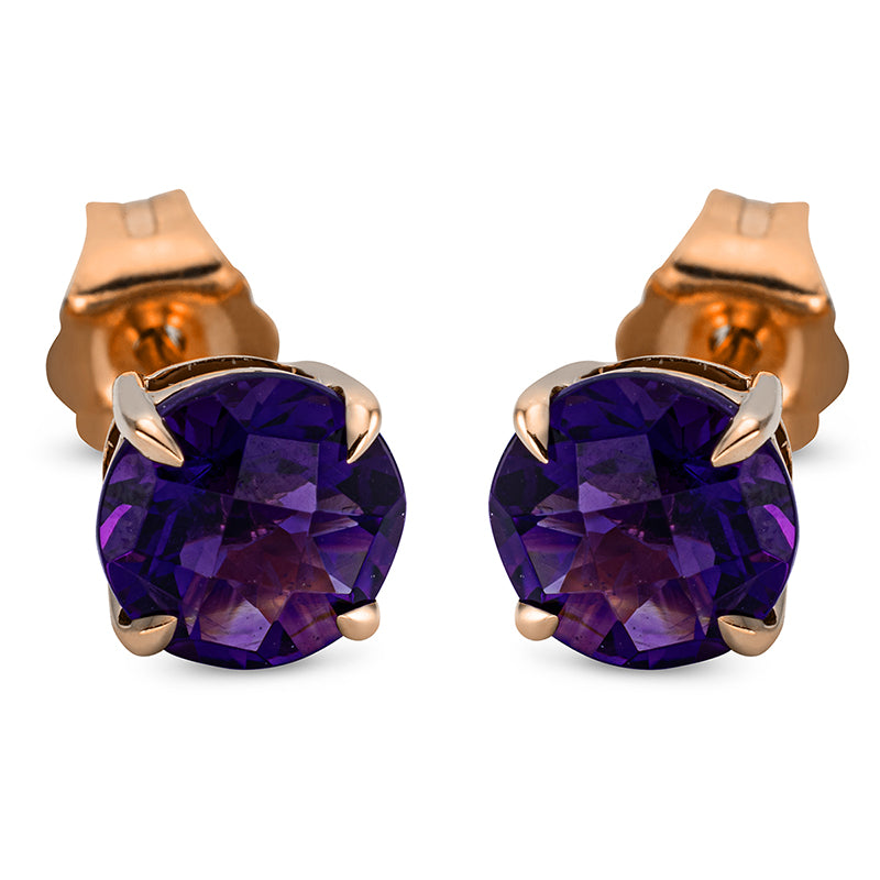 Ohrstecker mit Amethyst  aus 750/-18 Karat Rotgold MPM_SKIP_FIELD 