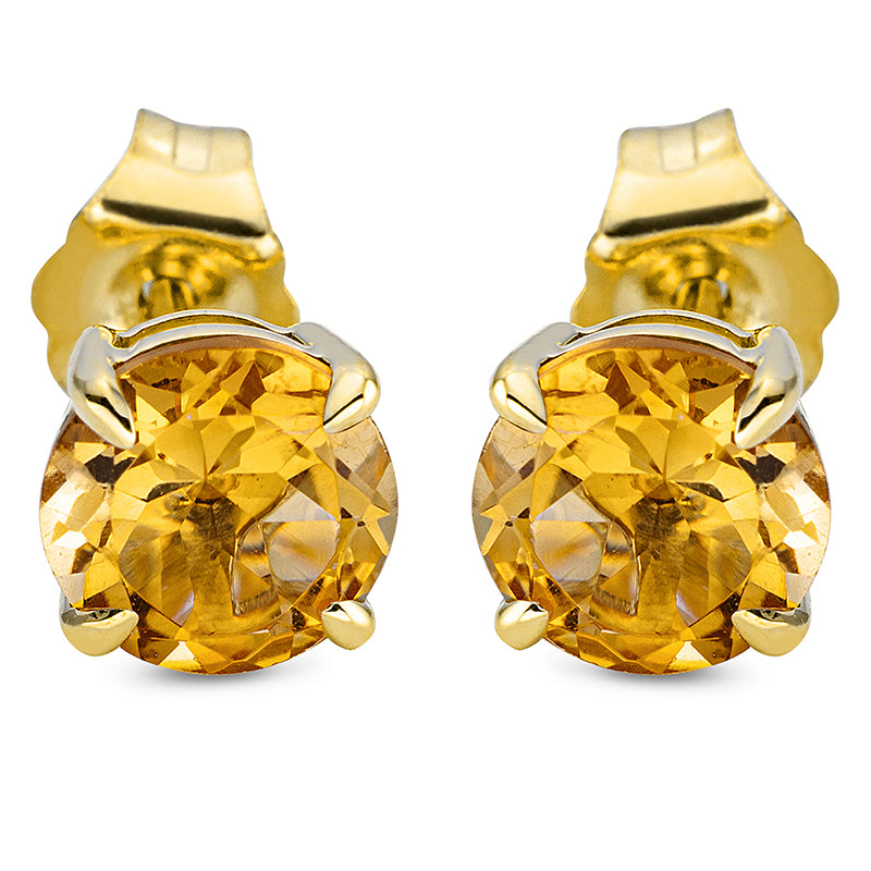 Ohrstecker mit Citrin  aus 750/-18 Karat Gelbgold MPM_SKIP_FIELD 