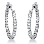 Creolen    aus 750/-18 Karat Weißgold mit 48 Diamanten 0