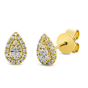 Ohrstecker    aus 750/-18 Karat Gelbgold mit 44 Diamanten 0