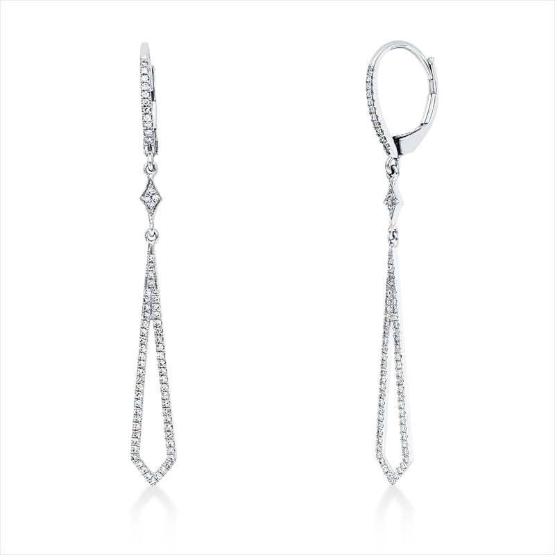 Ohrhänger    aus 750/-18 Karat Weißgold mit 140 Diamanten 0