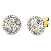 Ohrstecker    aus 750/-18 Karat Gelbgold mit 120 Diamanten 0