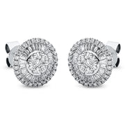 Ohrstecker    aus 750/-18 Karat Weißgold mit 121 Diamanten 0