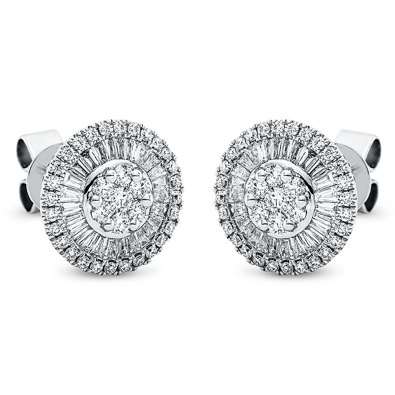 Ohrstecker    aus 750/-18 Karat Weißgold mit 121 Diamanten 0